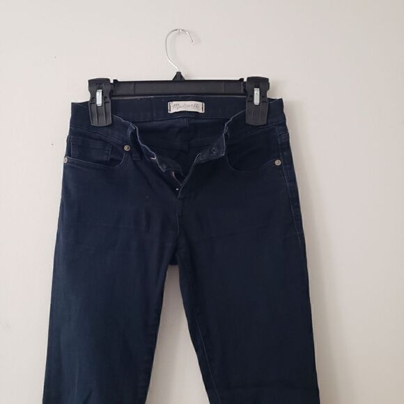 Madewell Skinny Skinny Dark Wash Jeans Low Rise Ankle Zips 25 - Picture 10 of 10